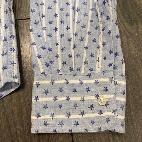 Frank & Eileen Men's Stars and Stripes Button Up Shirt Size L - Picture 4 of 8